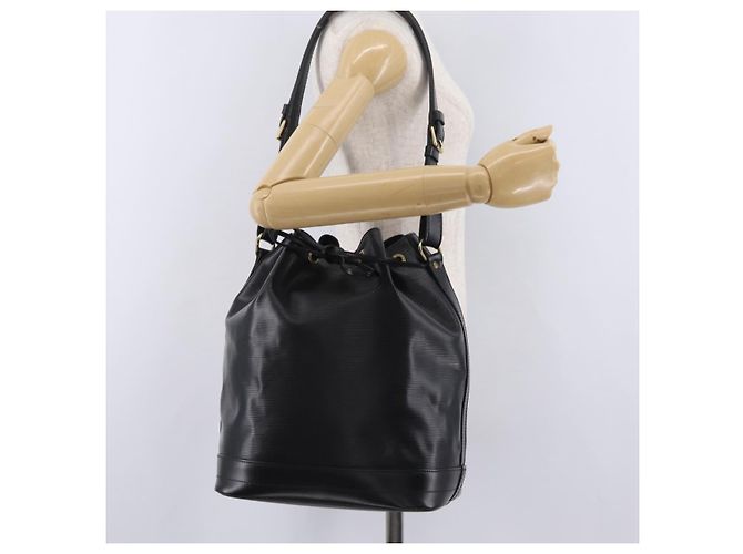 LOUIS VUITTON Borsa a tracolla Noe Epi Nera M44002 LV Auth 205126V Nero - vista 22