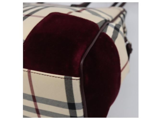 Bolso de mano BURBERRY Nova Check Canvas Beige Auth 204239A - vista 15