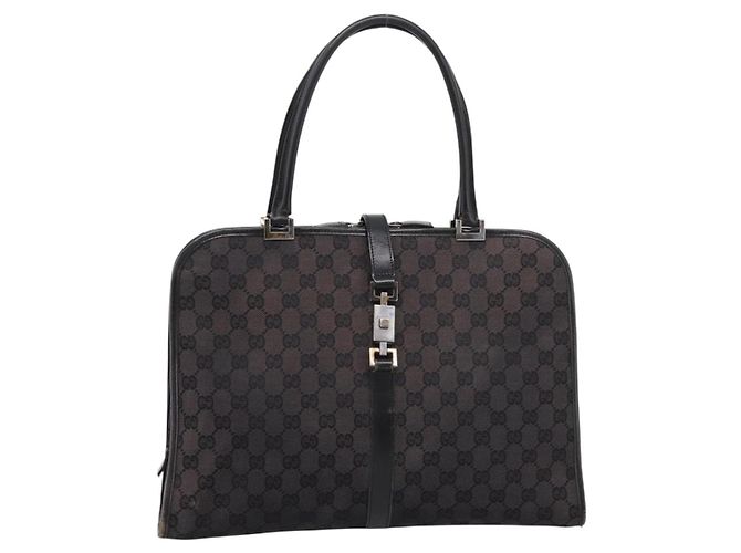 GUCCI GG Canvas Handtasche Schwarz Silber 002 1072 Auth ep15889 - Ansicht 13