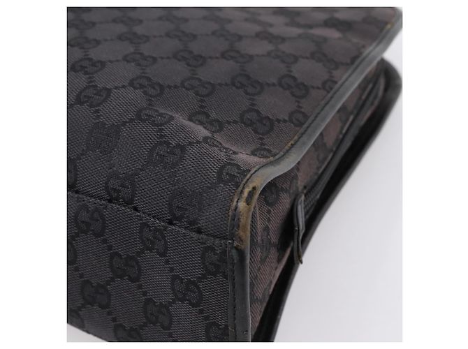 GUCCI GG Canvas Handtasche Schwarz Silber 002 1072 Auth ep15889 - Ansicht 15
