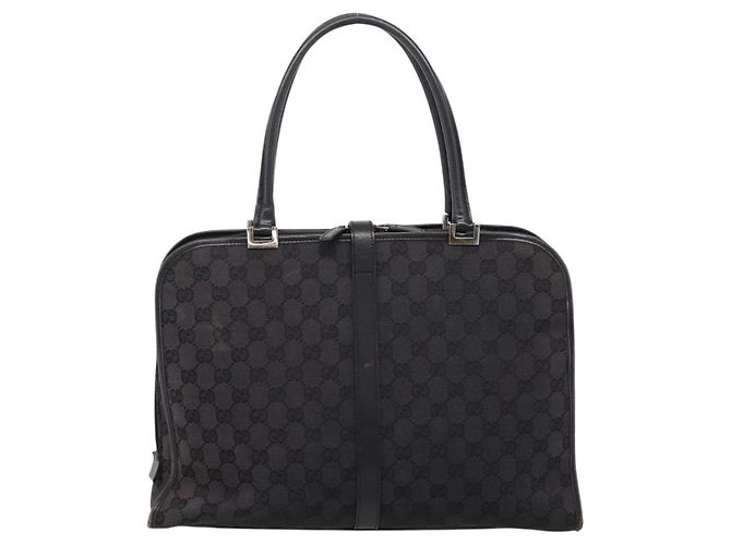 GUCCI GG Canvas Handtasche Schwarz Silber 002 1072 Auth ep15889 - Ansicht 2