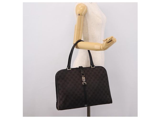 GUCCI GG Canvas Handtasche Schwarz Silber 002 1072 Auth ep15889 - Ansicht 24