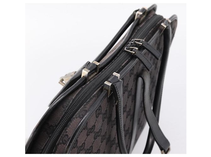 GUCCI GG Canvas Handtasche Schwarz Silber 002 1072 Auth ep15889 - Ansicht 6