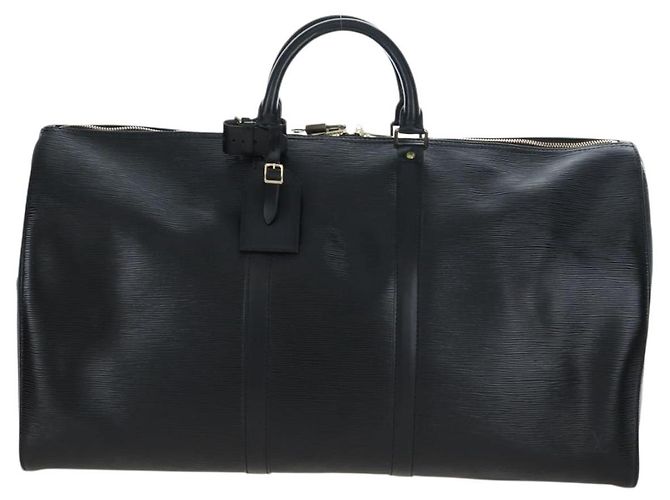 LOUIS VUITTON Epi Keepall 55 Boston Bag Noir M42952 LV Auth yk20950SAV Nero - vista 13