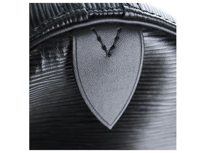 LOUIS VUITTON Epi Keepall 55 Boston Bag Noir M42952 LV Auth yk20950SAV Nero - vista 19