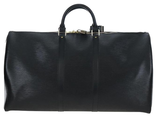 LOUIS VUITTON Epi Keepall 55 Boston Bag Noir M42952 LV Auth yk20950SAV Nero - vista 2