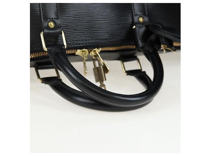 LOUIS VUITTON Epi Keepall 55 Boston Bag Noir M42952 LV Auth yk20950SAV Nero - vista 8