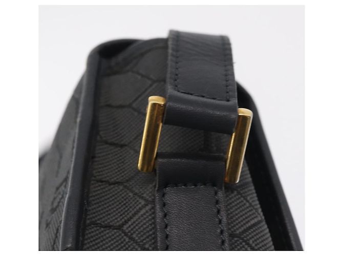 Borsa a tracolla Christian Dior Honeycomb Canvas PVC Nero Oro Auth ep16081A D'oro - vista 10