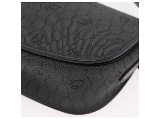 Borsa a tracolla Christian Dior Honeycomb Canvas PVC Nero Oro Auth ep16081A D'oro - vista 14