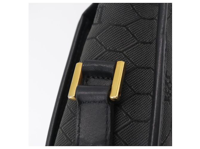 Borsa a tracolla Christian Dior Honeycomb Canvas PVC Nero Oro Auth ep16081A D'oro - vista 17