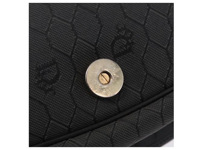Borsa a tracolla Christian Dior Honeycomb Canvas PVC Nero Oro Auth ep16081A D'oro - vista 20