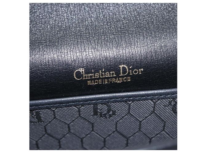Borsa a tracolla Christian Dior Honeycomb Canvas PVC Nero Oro Auth ep16081A D'oro - vista 21
