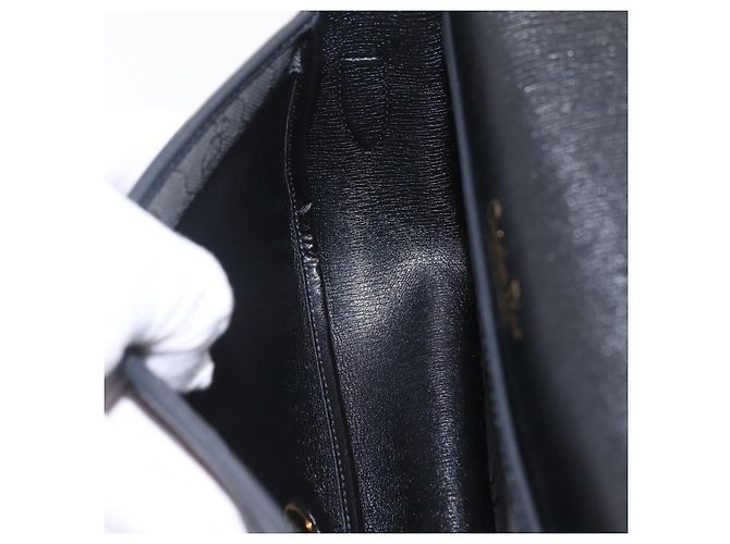Borsa a tracolla Christian Dior Honeycomb Canvas PVC Nero Oro Auth ep16081A D'oro - vista 23