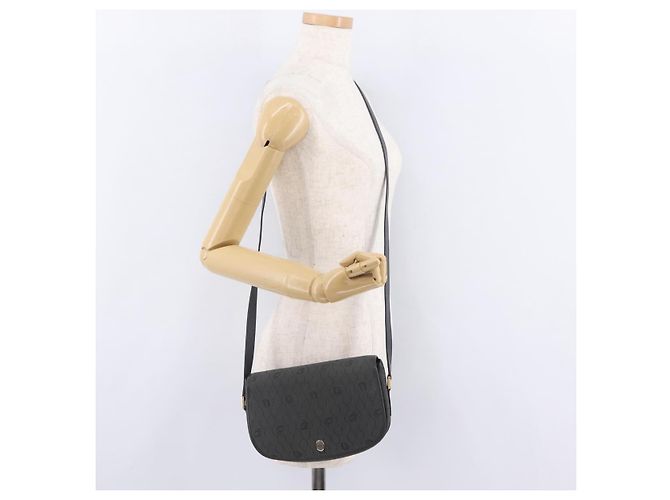 Borsa a tracolla Christian Dior Honeycomb Canvas PVC Nero Oro Auth ep16081A D'oro - vista 25