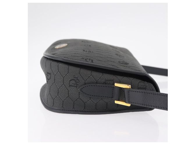 Borsa a tracolla Christian Dior Honeycomb Canvas PVC Nero Oro Auth ep16081A D'oro - vista 3