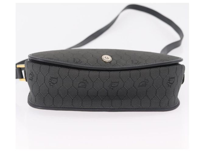 Borsa a tracolla Christian Dior Honeycomb Canvas PVC Nero Oro Auth ep16081A D'oro - vista 5
