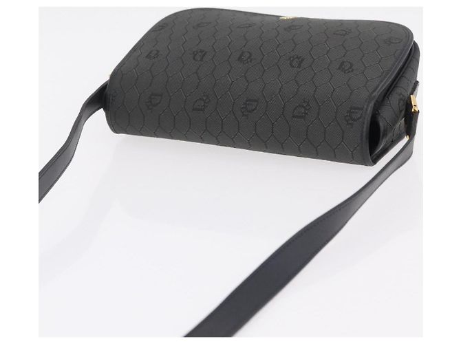 Borsa a tracolla Christian Dior Honeycomb Canvas PVC Nero Oro Auth ep16081A D'oro - vista 6