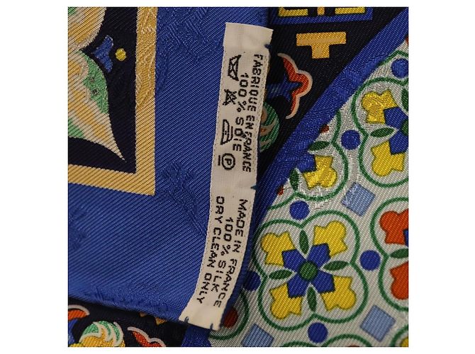 Hermès HERMES Carre90 Seidentuch "CIELS BYZANTINS" Blau Auth 204698M - Ansicht 11