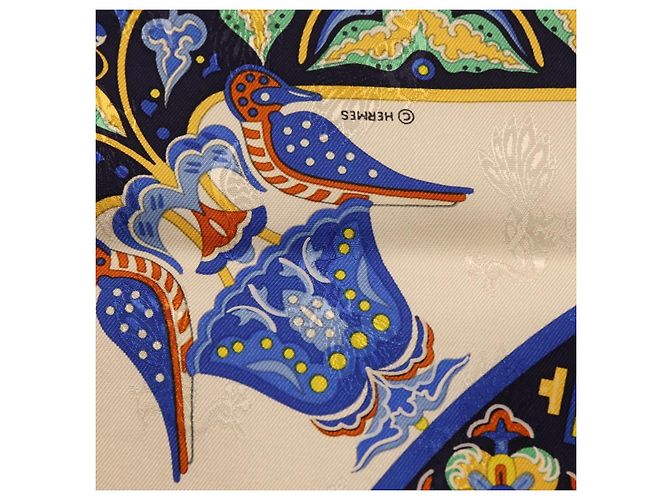 Hermès HERMES Carre90 Seidentuch "CIELS BYZANTINS" Blau Auth 204698M - Ansicht 14