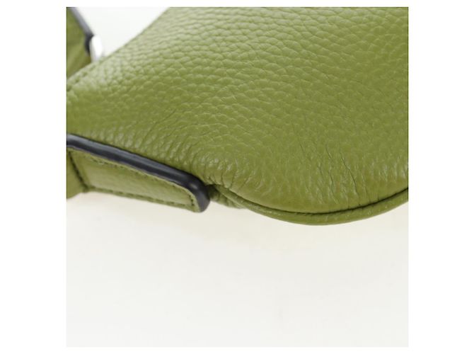 Borsa a tracolla mini GUCCI Web Sherry Line in pelle Verde Argento 821831 Auth 205895V - vista 15