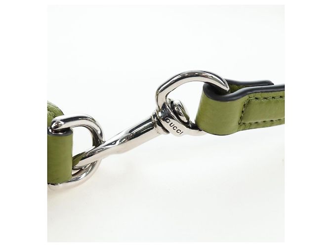 Borsa a tracolla mini GUCCI Web Sherry Line in pelle Verde Argento 821831 Auth 205895V - vista 19