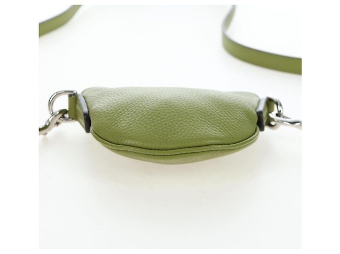 Borsa a tracolla mini GUCCI Web Sherry Line in pelle Verde Argento 821831 Auth 205895V - vista 5