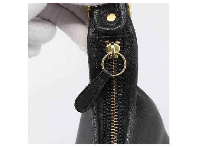 Bolsa de Ombro Coach em Couro Preta e Dourada Auth ar14294A Preto Dourado - vista 10