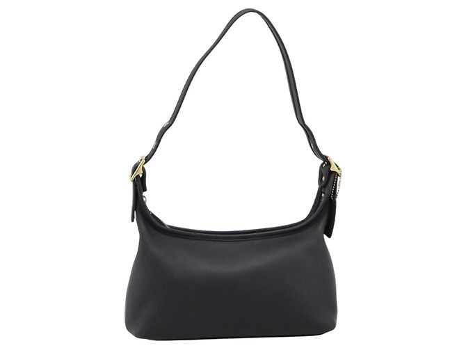 Bolsa de Ombro Coach em Couro Preta e Dourada Auth ar14294A Preto Dourado - vista 13