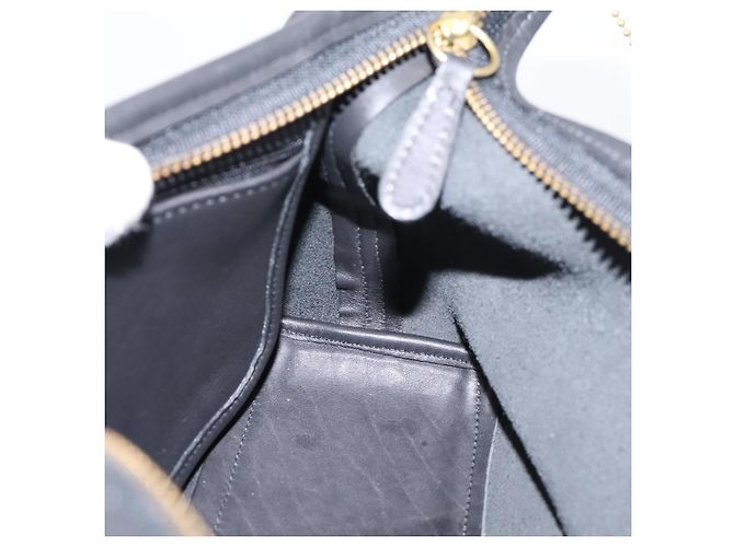 Bolsa de Ombro Coach em Couro Preta e Dourada Auth ar14294A Preto Dourado - vista 18