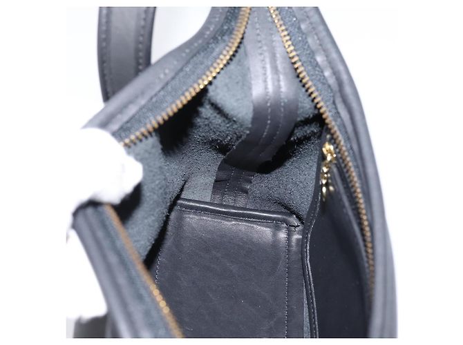 Bolsa de Ombro Coach em Couro Preta e Dourada Auth ar14294A Preto Dourado - vista 19
