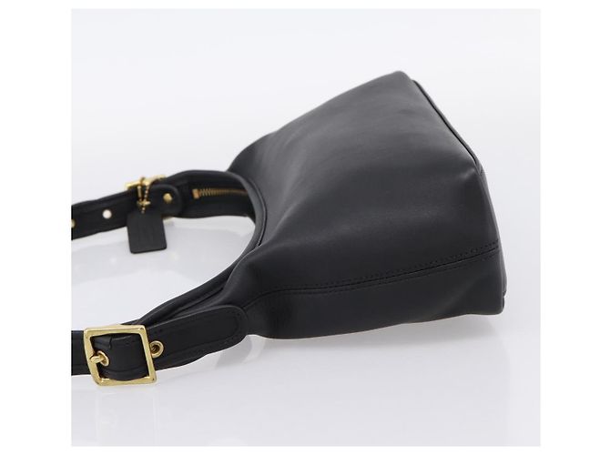 Bolsa de Ombro Coach em Couro Preta e Dourada Auth ar14294A Preto Dourado - vista 3