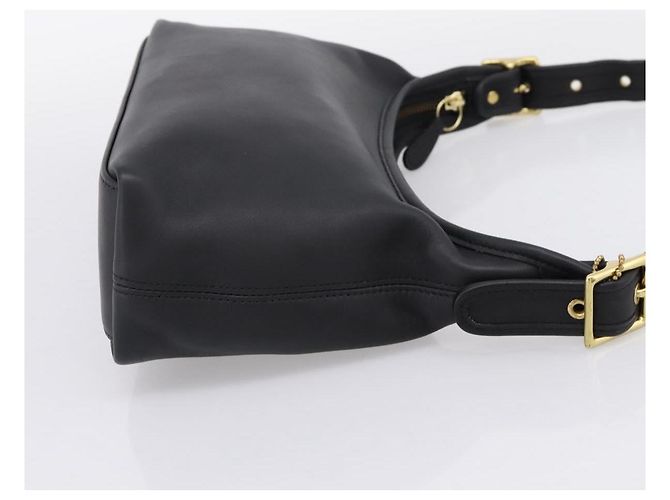 Bolsa de Ombro Coach em Couro Preta e Dourada Auth ar14294A Preto Dourado - vista 4