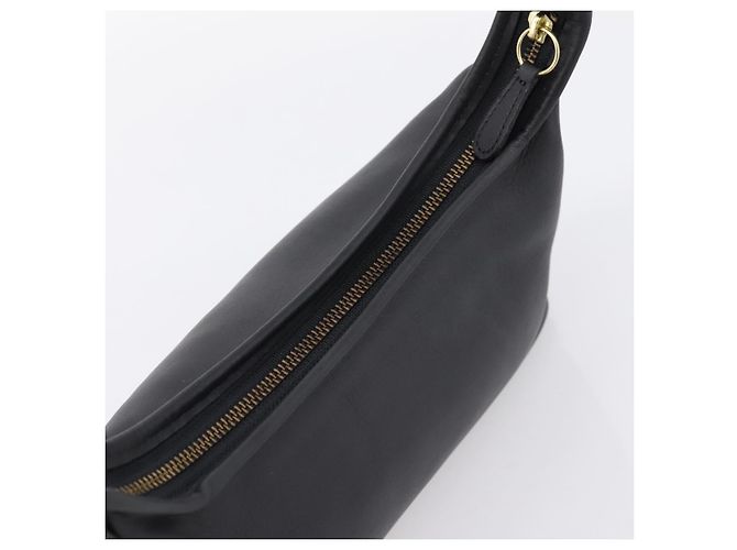 Bolsa de Ombro Coach em Couro Preta e Dourada Auth ar14294A Preto Dourado - vista 6