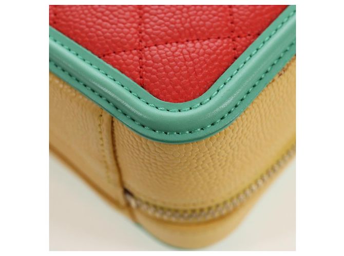CHANEL CC Filigree Vanity Chain Bag Kaviarleder Multicolor Gold CC Auth 206403SM Mehrfarben Golden - Ansicht 19