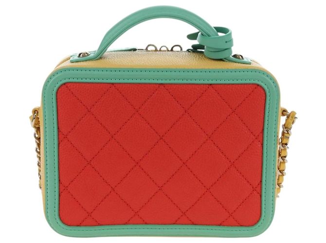 CHANEL CC Filigree Vanity Chain Bag Kaviarleder Multicolor Gold CC Auth 206403SM Mehrfarben Golden - Ansicht 2