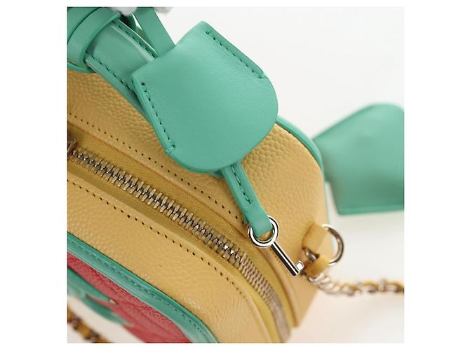 CHANEL CC Filigree Vanity Chain Bag Kaviarleder Multicolor Gold CC Auth 206403SM Mehrfarben Golden - Ansicht 21