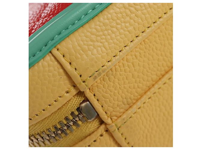 CHANEL CC Filigree Vanity Chain Bag Kaviarleder Multicolor Gold CC Auth 206403SM Mehrfarben Golden - Ansicht 6