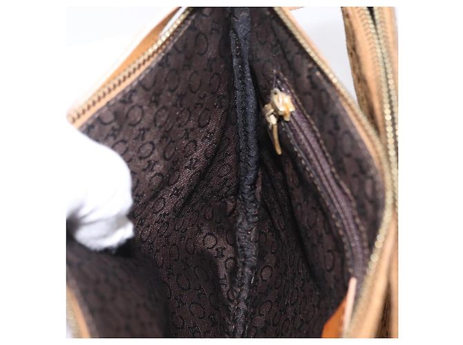 Céline Bolsa de Ombro CELINE C Macadam Canvas Suede Brown Gold Auth 201247 Marrom Dourado - vista 24