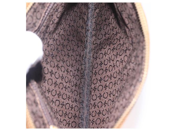 Céline Bolsa de Ombro CELINE C Macadam Canvas Suede Brown Gold Auth 201247 Marrom Dourado - vista 25