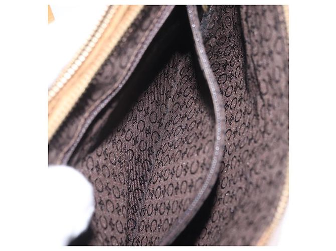 Céline Bolsa de Ombro CELINE C Macadam Canvas Suede Brown Gold Auth 201247 Marrom Dourado - vista 29