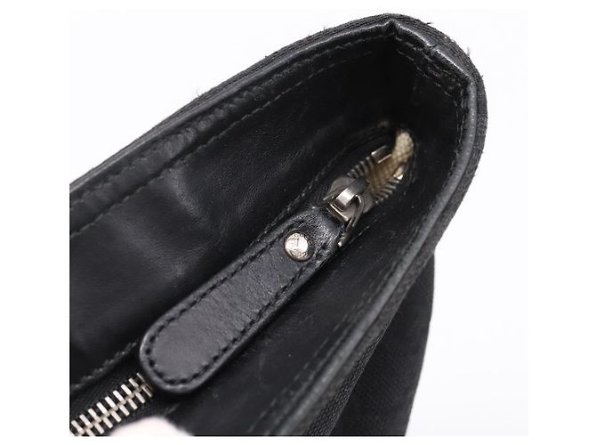 Borsa Tote GUCCI GG Canvas Web Sherry Line Nero Argento 308928 Auth 204924 - vista 10
