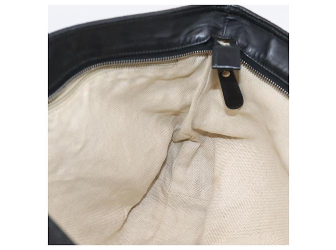 Borsa Tote GUCCI GG Canvas Web Sherry Line Nero Argento 308928 Auth 204924 - vista 19