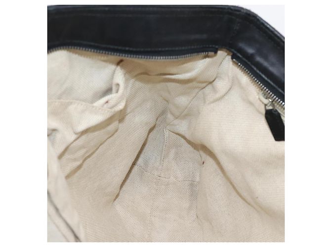 Borsa Tote GUCCI GG Canvas Web Sherry Line Nero Argento 308928 Auth 204924 - vista 20