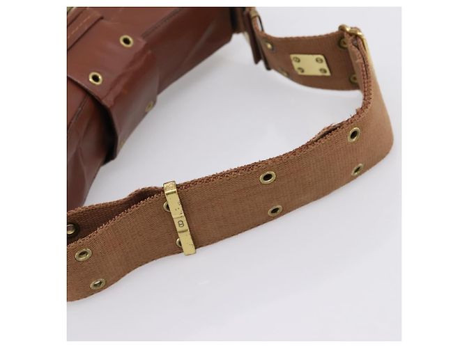 Borsa a tracolla Christian Dior Street Chic Canvas Beige Gold Auth bs37384 D'oro - vista 7