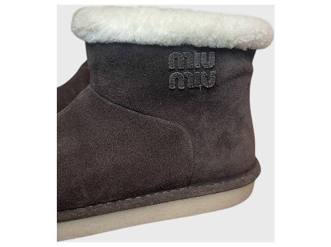 Botines Miu Miu marrón T.38 Castaño - vista 6