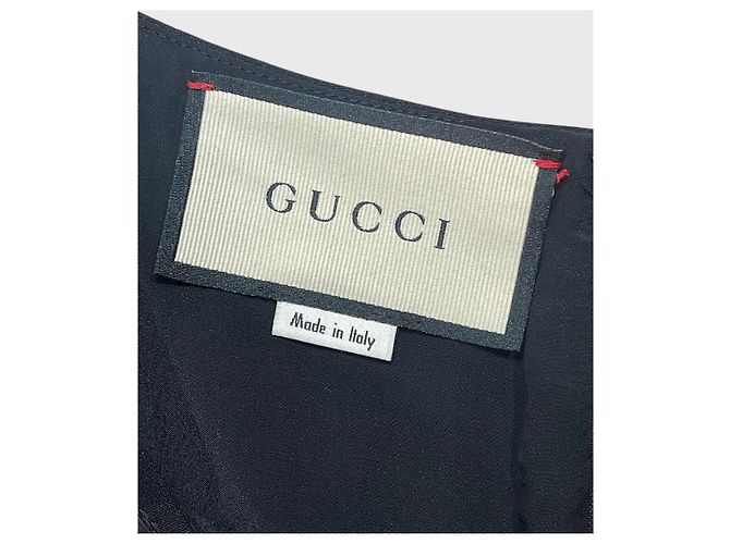 Gucci Kleid schwarz V-Ausschnitt Viskose Größe M - Ansicht 5