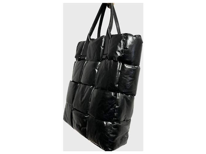 Borsa Bottega Veneta Tote Puffer Nero - vista 2