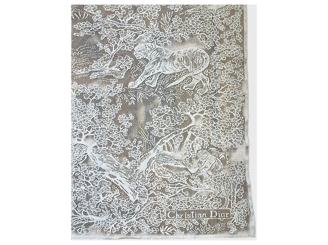 Autre Marque Lenço Dior renda branca Branco - vista 2