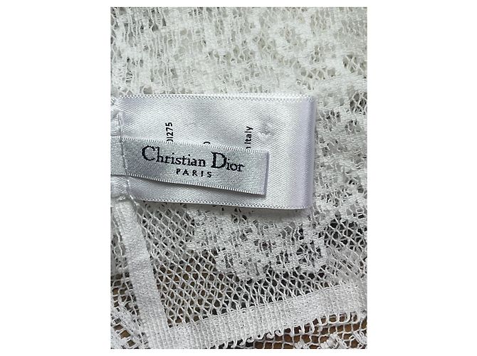 Autre Marque Lenço Dior renda branca Branco - vista 5
