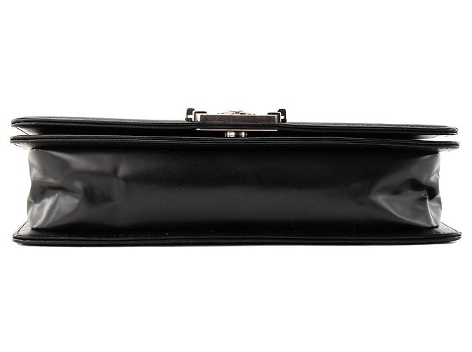 CHANEL - Borsa a tracolla mini Chanel Boy in pelle liscia nera Nero - vista 4